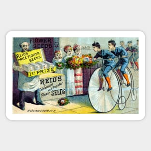 19th C. Reid's Flower Seeds Sticker